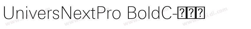 UniversNextPro BoldC字体转换